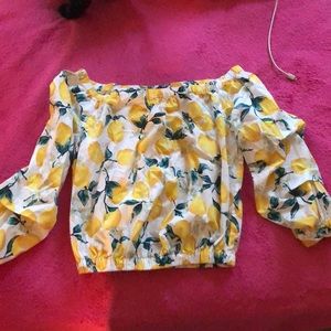 Off The shoulder Lemon Shirt